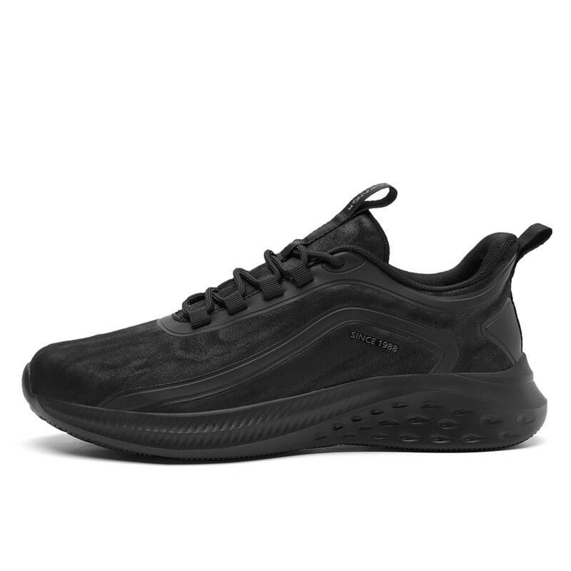 

Кроссовки мужские Lifestyle Shoes Men Low-Top Aokang, цвет All black - leather
