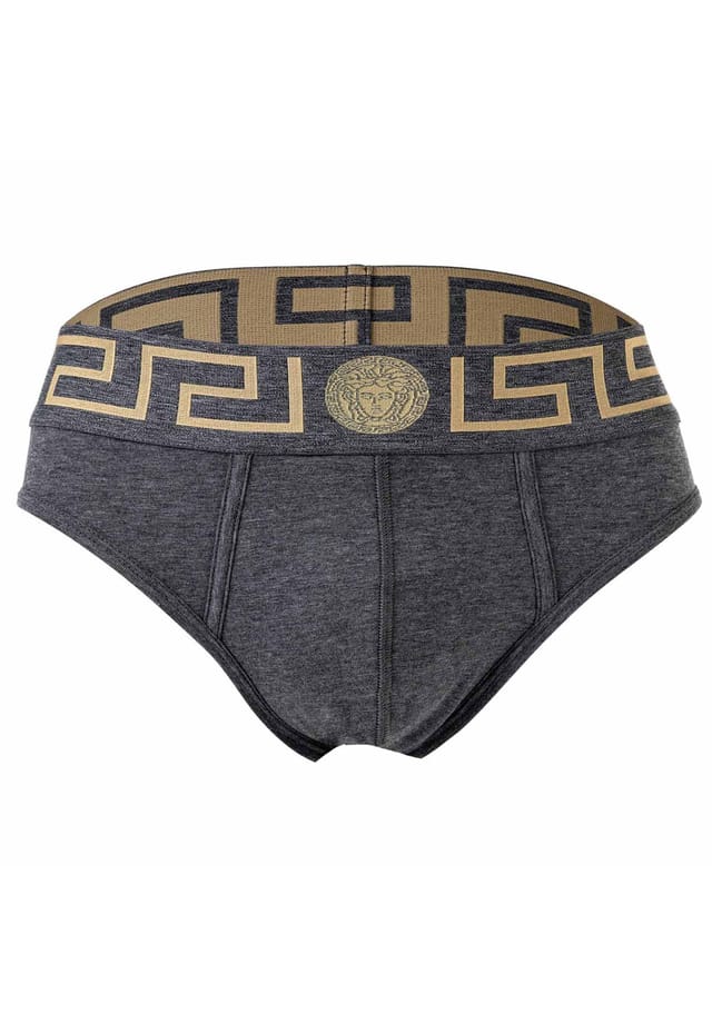 

Трусы - топика стрейч хлопок однотонные Versace, серый