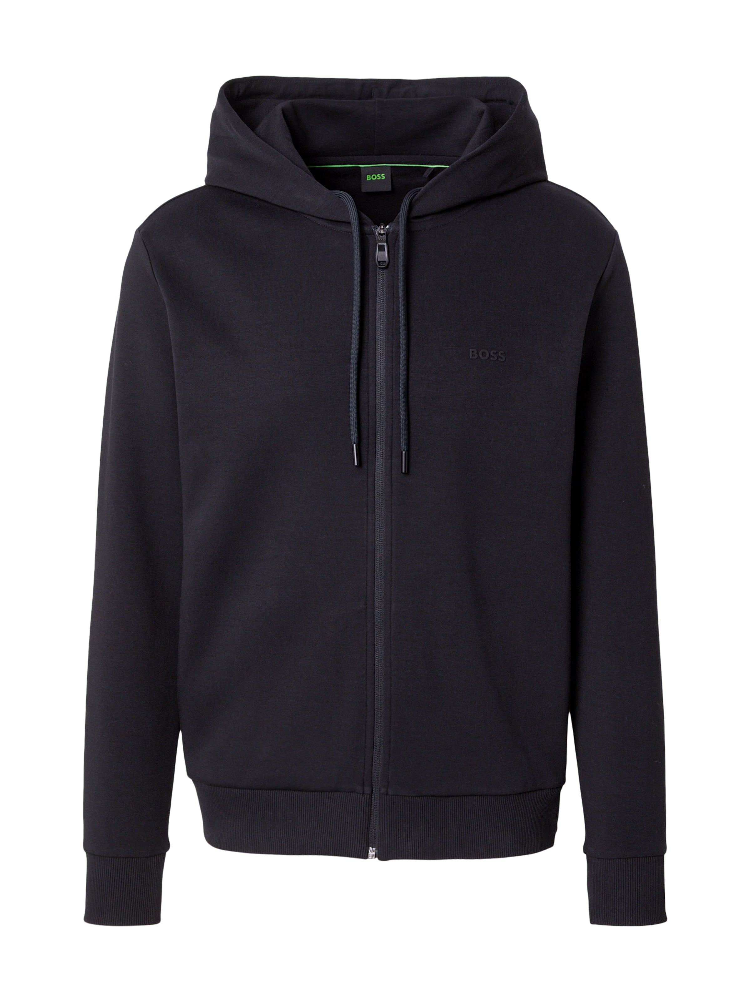 

BOSS Худи на молнии 'Saggy' в черном цвете