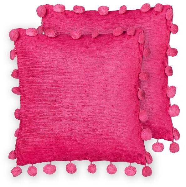 

Подушка Beliani 2 шт JASMINE, 45x45x45 см цвет hellviolett/pink