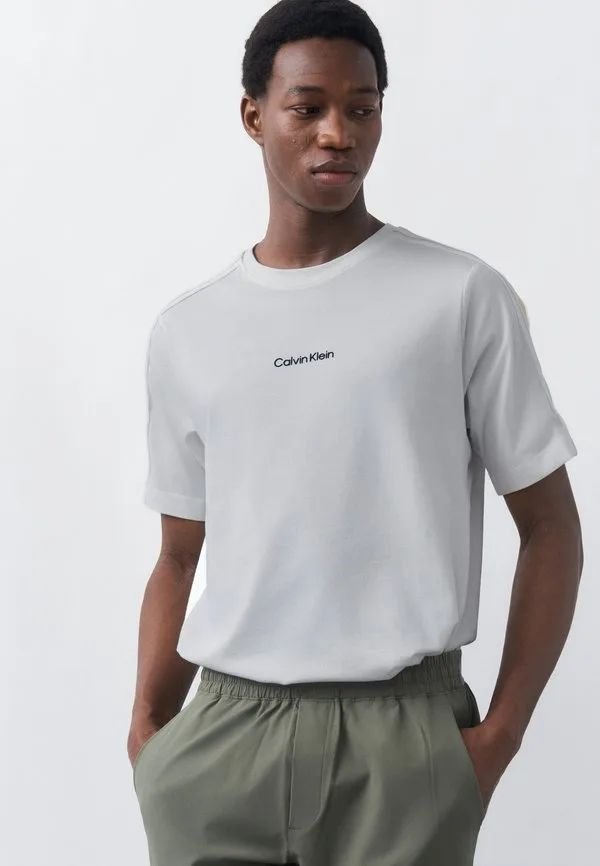 Футболка с принтом tape tee icon sport print tshirt Calvin Klein, Classic White