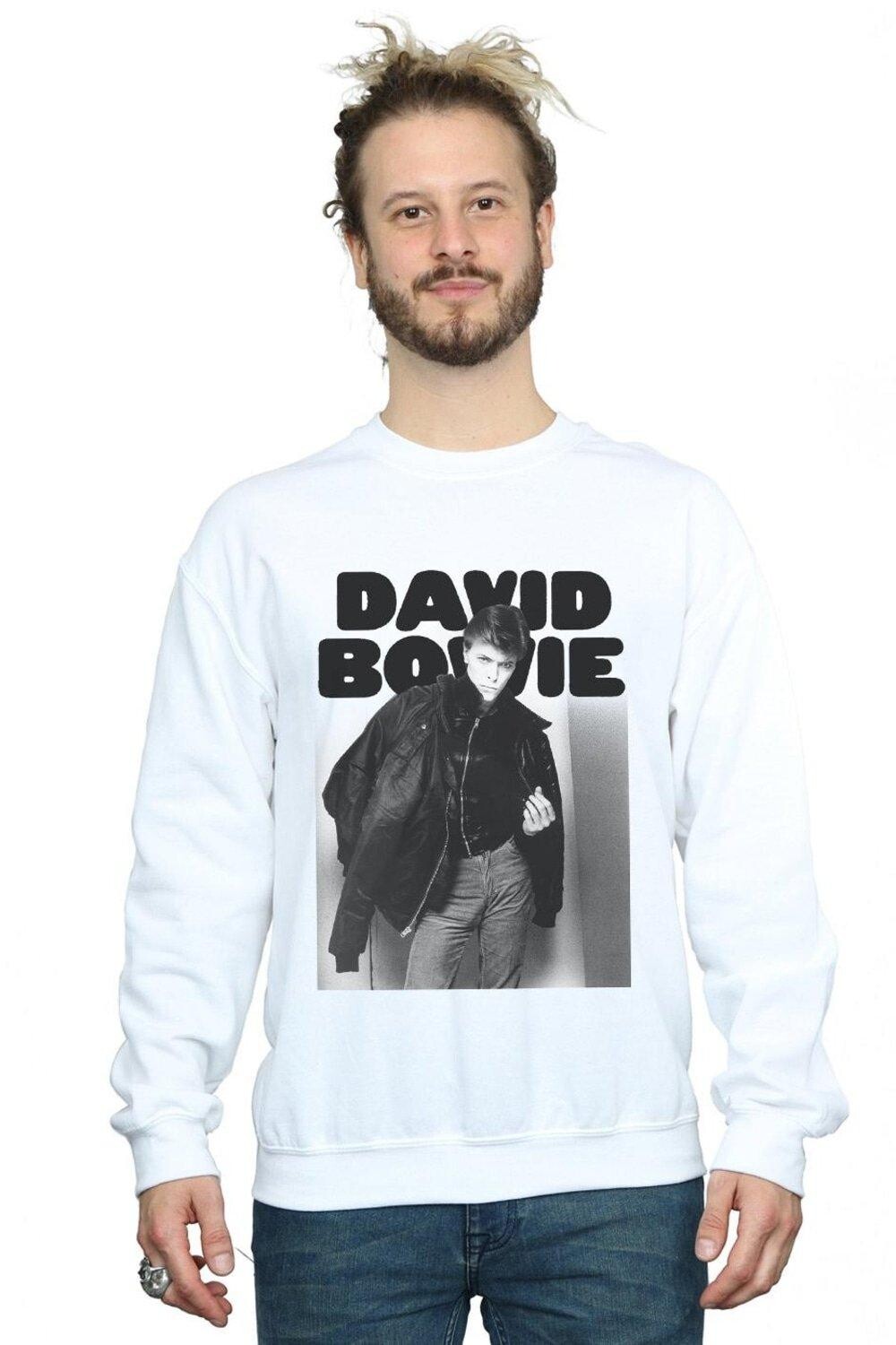 

Куртка Толстовка с фотографией David Bowie, белый