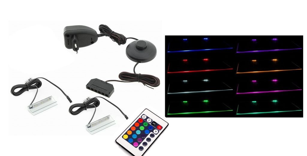 

Мебель24 Светодиодное освещение SOHO, RGB 16 цветов, для гостиной, комплект из 2 шт. Furniture24
