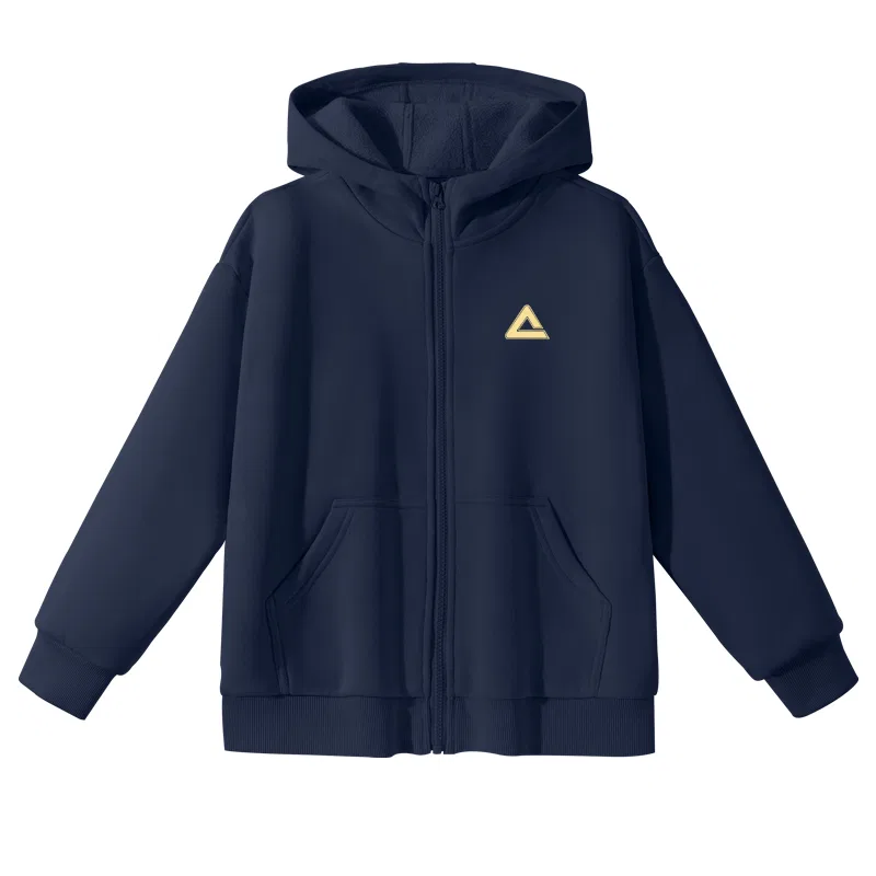 Свитшот детский с капюшоном PEAK Navy Blue/PK Minimalist Style Yellow Silicone K