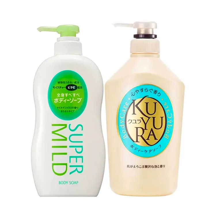 Набор для ухода за кожей KEYOURAN Beauty Skin Shower Gel с успокаивающим и ароматическим эффектом, 2 флакона KUYURA, Two-Piece Set: Moisturizing Citrus 650ml+Soothing Refreshing Scent 550ml