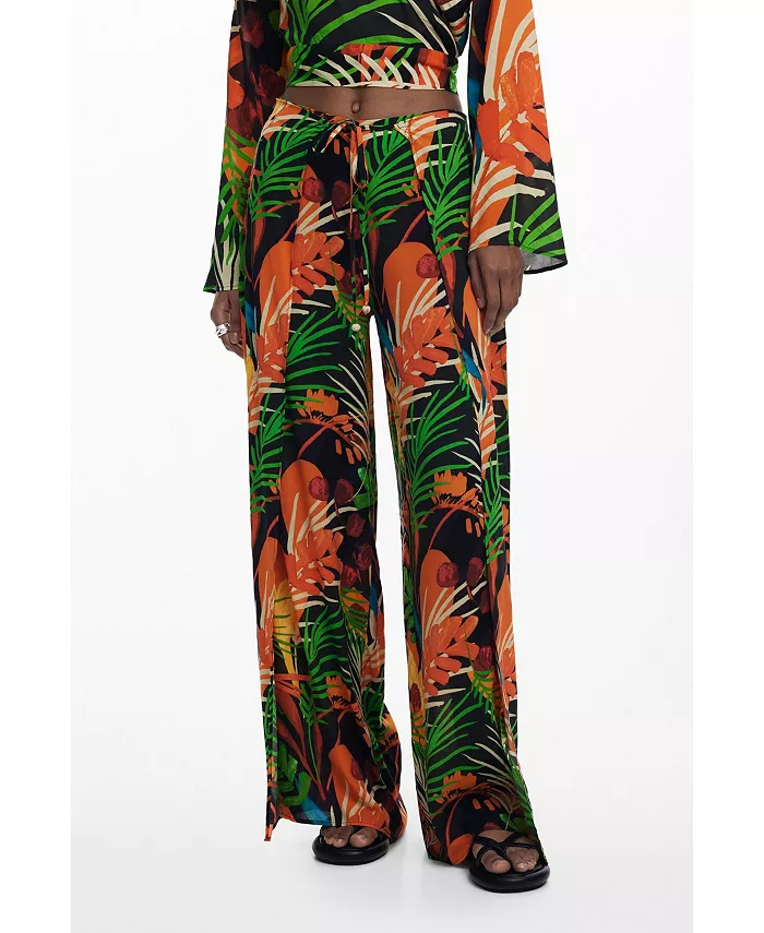 

Женские длинные брюки Wrap Desigual, черный