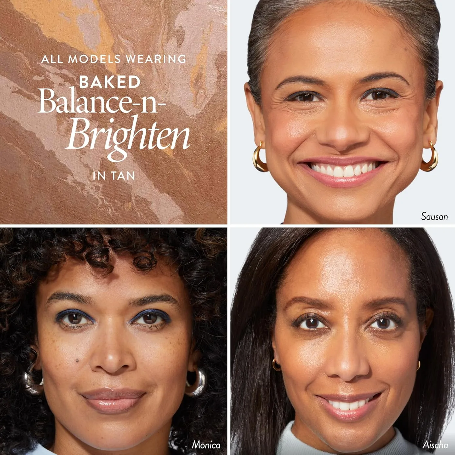 Набор Fast Face от LAURA GELLER NEW YORK: тональная пудра Baked Balance-n-Brighten, Tan + румяна Baked Blush-n-Brighten, Pink Buttercream + кисть Airbrush Kabuki + кисть Angled Blush, pink — фото 2