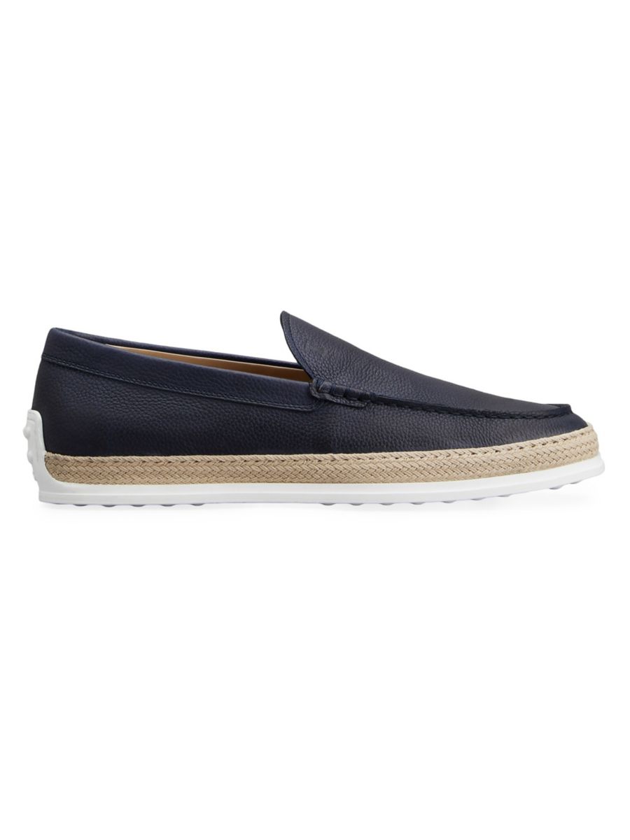 

Лоферы из кожи и рафии Tod's, цвет Galaxy