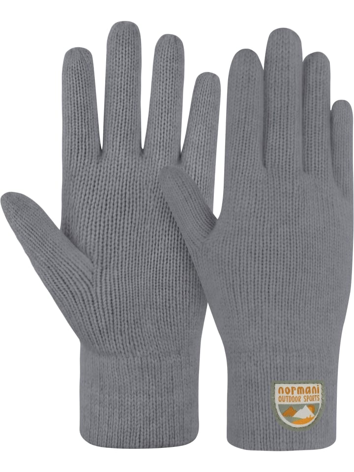 

Normani Outdoor Sports Детские вязаные перчатки без пальцев из мериносовой шерсти Berlingen, серые