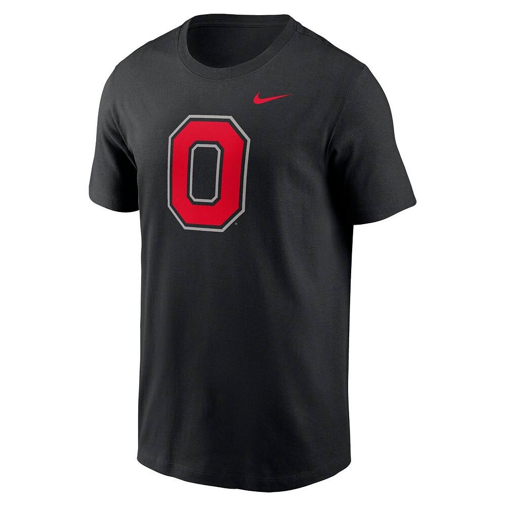 Мужская черная футболка с альтернативным логотипом Nike Ohio State Buckeyes Primetime Evergreen, цвет Osu Black — фото 3