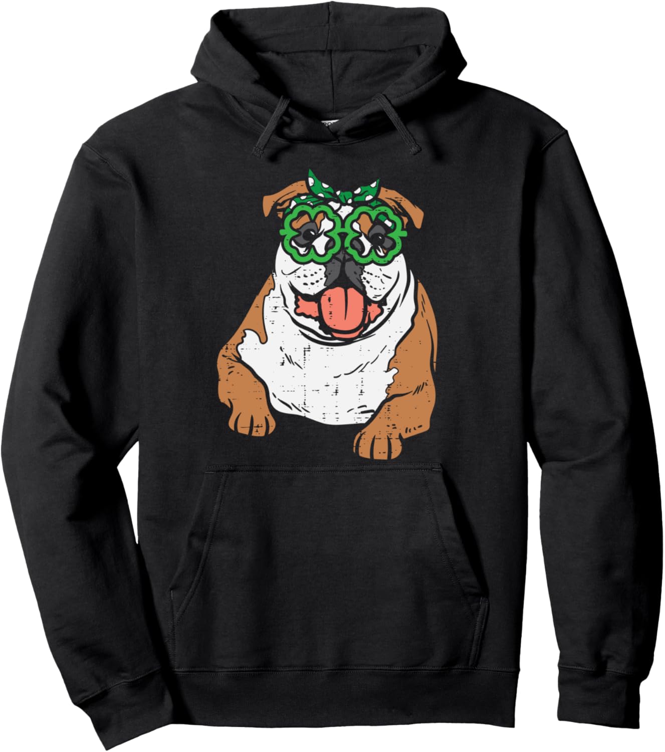 

Толстовка с изображением английского бульдога, клевера и стекла, подарок на День Святого Патрика St Patricks Day Clothes Men Women Boys Girls Kids, черный