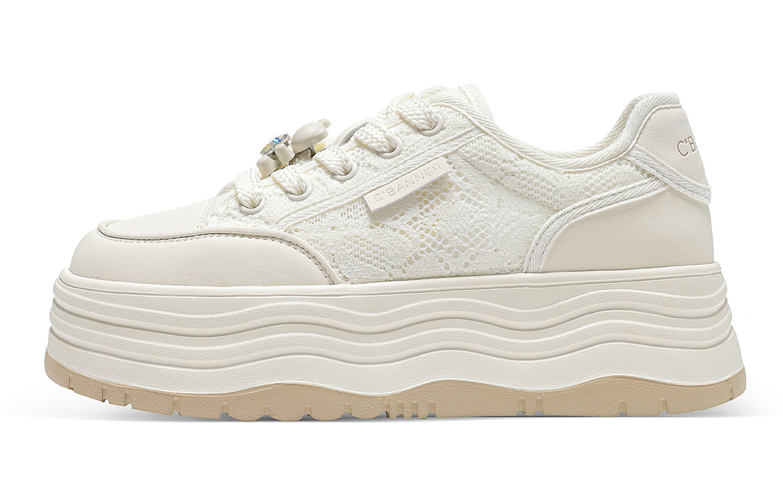 

Кроссовки CВ°BANNER Skateboard Shoes Women's Low-Top Beige, Бежевый, Кроссовки CВ°BANNER Skateboard Shoes Women's Low-Top Beige