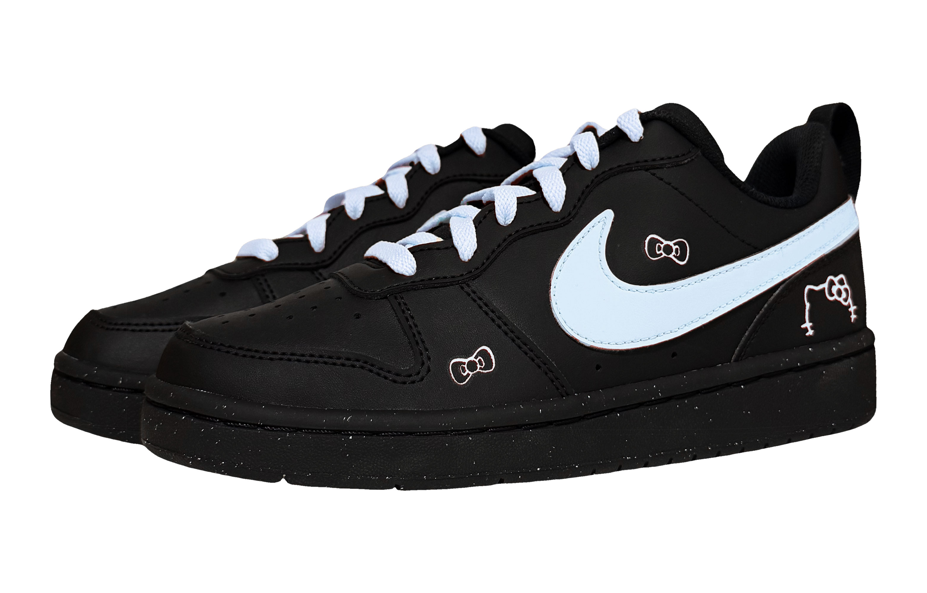 Nike Кроссовки для скейтбординга Court Borough Blue Rose Sweetheart Low top Kids черные для подростков — фото 4