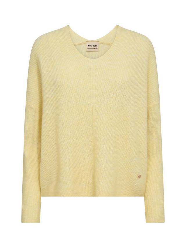 

Джемпер из смеси шерсти thora alpaca с v-образным вырезом MOS MOSH, цвет Mid Yellow