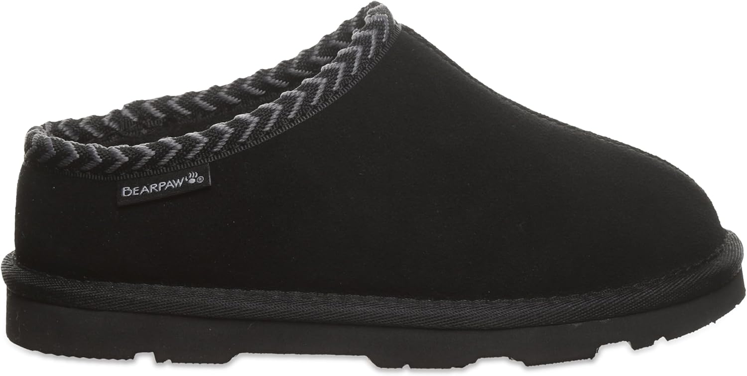 Тапочки BEARPAW girls Tabitha Youth Purple Sage, черный