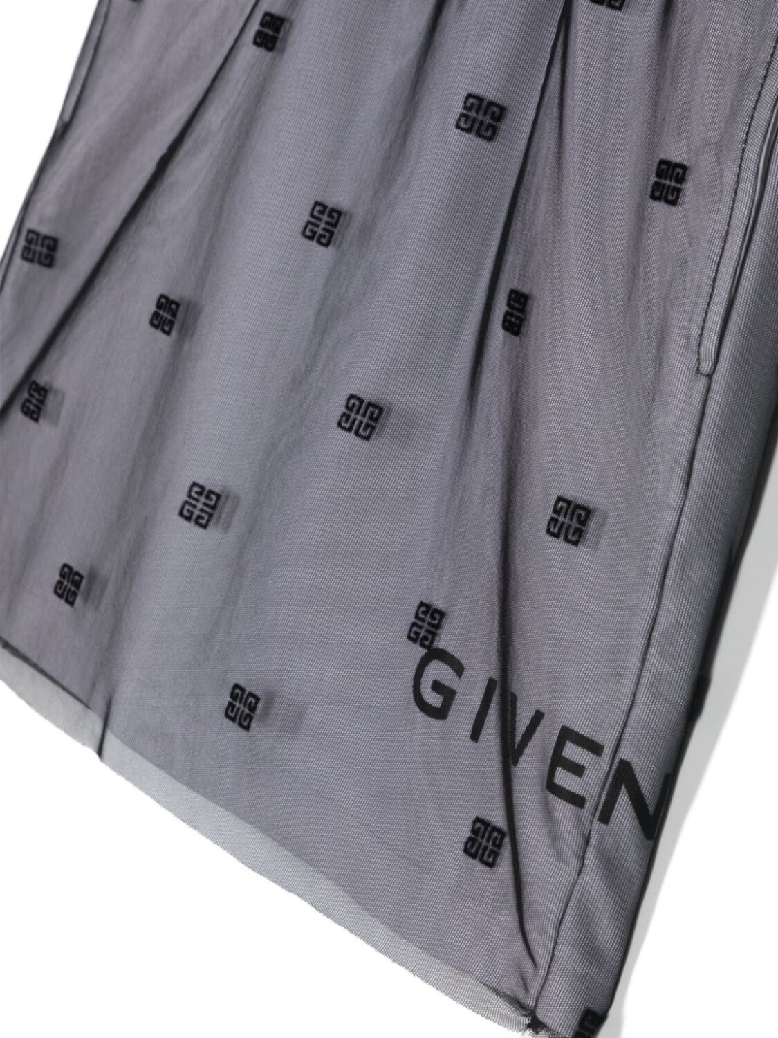 Givenchy Kids юбка с сетчатым слоем, черный — фото 3