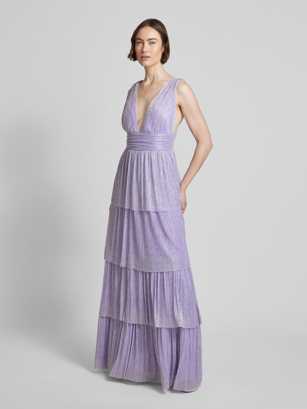 

Вечернее платье в многоярусном стиле Swing, сиреневый