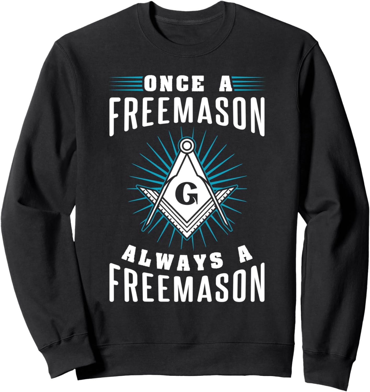 

Толстовка с надписью «Однажды масон - всегда угольник и циркуль» Freemasonry And Masonic Conspiracy Designs, черный