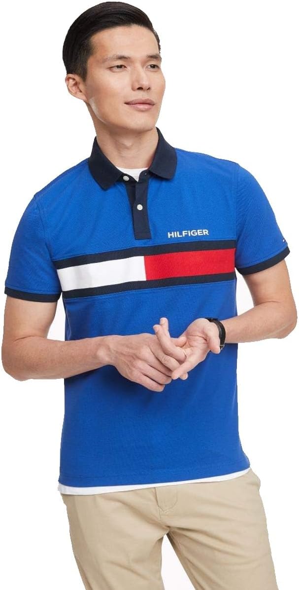 

Мужское поло Tommy Hilfiger с коротким рукавом и принтом «флаг», классический крой, Mazarine Blue, Синий, Мужское поло Tommy Hilfiger с коротким рукавом и принтом «флаг», классический крой, Mazarine Blue