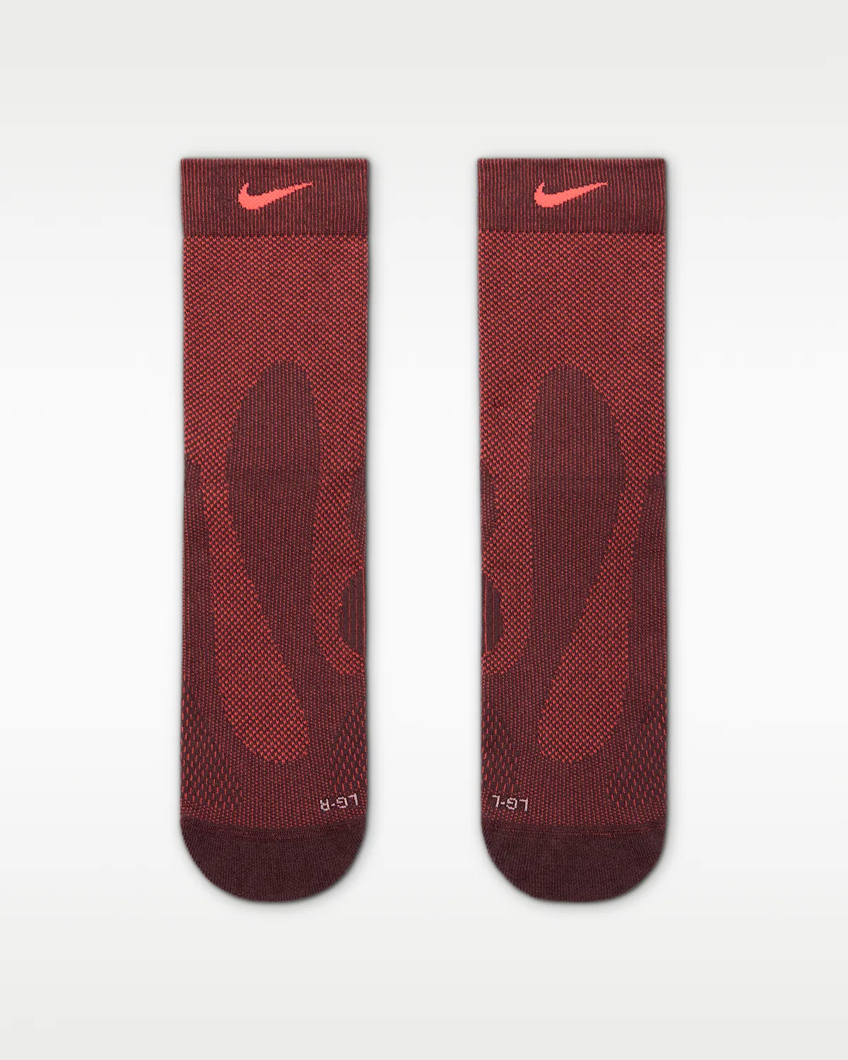 Nike Run Running Micro-Crew Socks (1 пара) Lightweight, Tattoo/Hot Lava/Pure Platinum/Hot Lava — фото 2