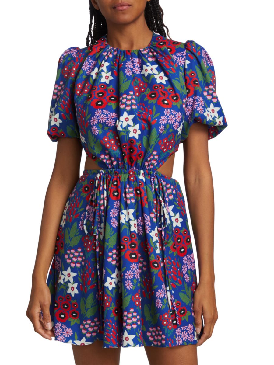 

Мини-платье Katy с вырезом Amur, цвет Blue Vintage