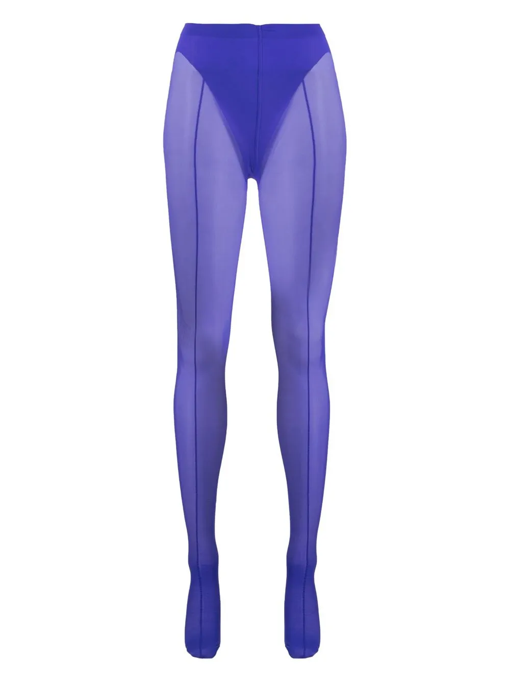 

Колготки с сетчатыми вставками Mugler, синий