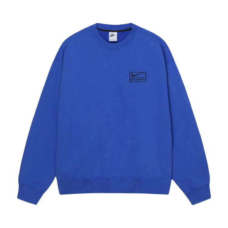 

Флис Stussy x Nike Fleece Crew, синий