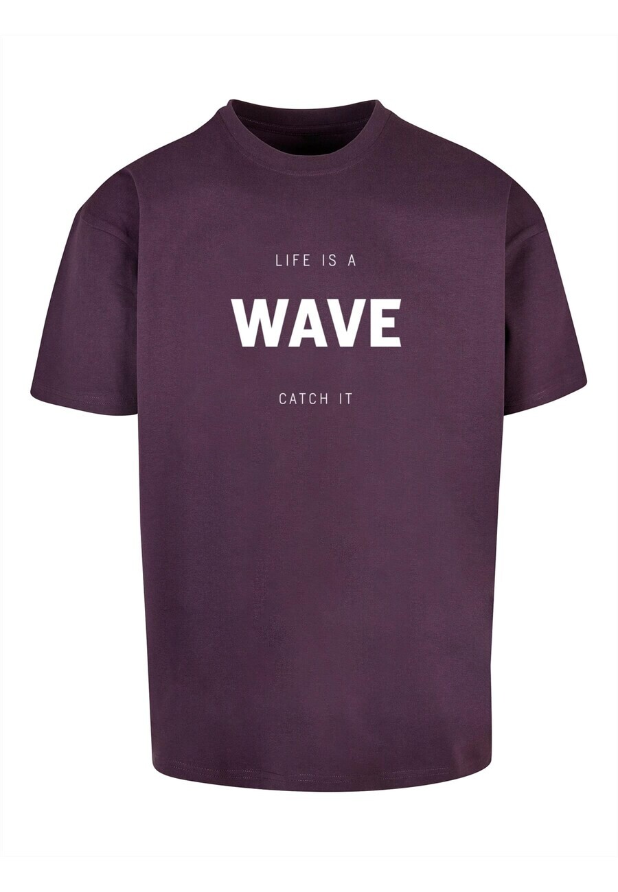 

Футболка Merchcode Summer - Life Is A Wave, цвет Aubergine