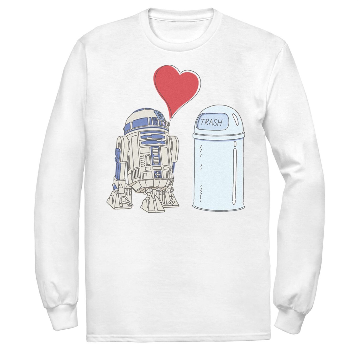 

Мужская футболка Star Wars R2-D2 Loves Trash Can Licensed Character