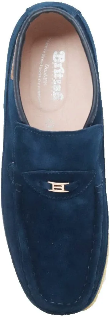 

Мужские кожаные туфли British Collection BWB длиной до щиколотки, темно-синий