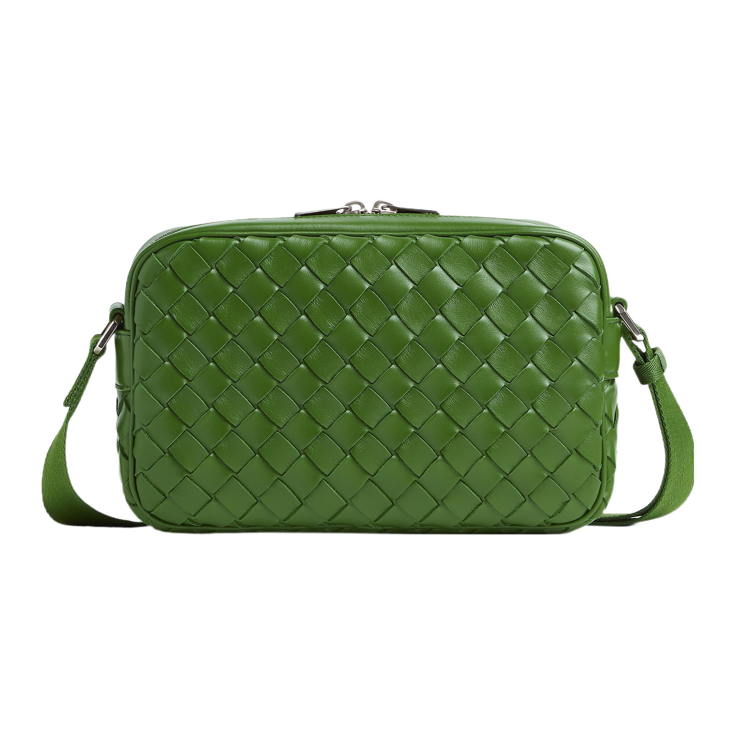 

Bottega Veneta Кожаный кросс-боди "Интеккьято" авокадо