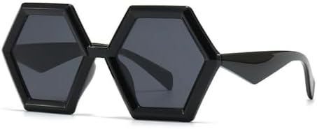 

Солнцезащитные очки в стиле ретро с градиентным цветом, популярные, многоугольные, зеркальные, большого размера, для защиты от ультрафиолета на открытом воздухе, 2027 год MTZJH, C1black