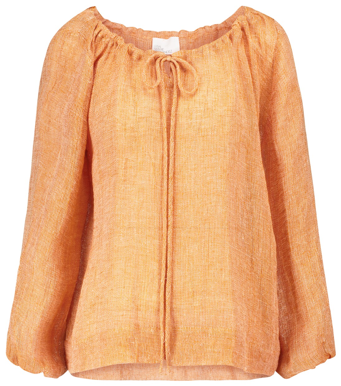 

Блузка из смесовой льняной ткани Lisa Marie Fernandez, Orange Organic Gauze