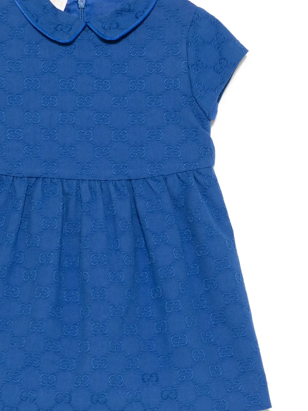 Хлопковое мини-платье Gg Gucci Kids, синий — фото 3