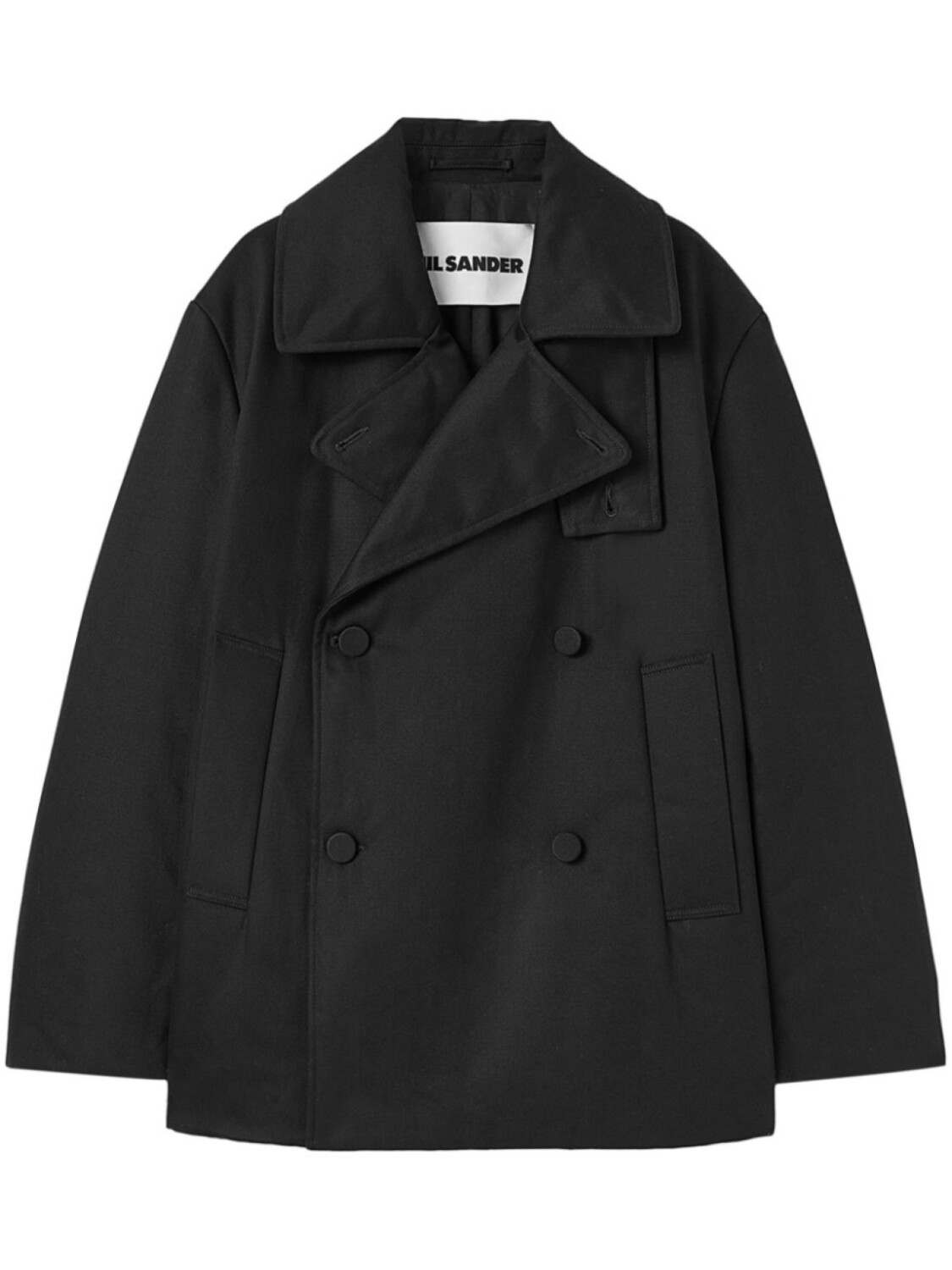 

Jil Sander двубортное пальто, черный