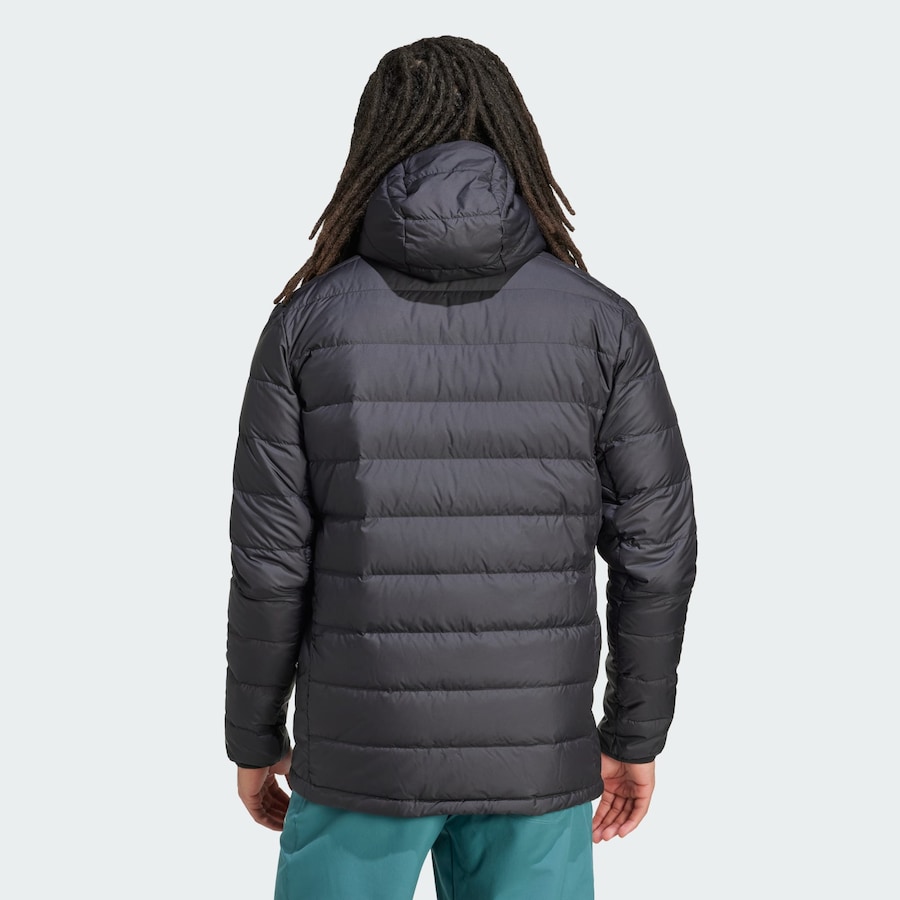 Куртка для активного отдыха ADIDAS TERREX Multi Light Down CLIMAWARM Hooded, черный — фото 3