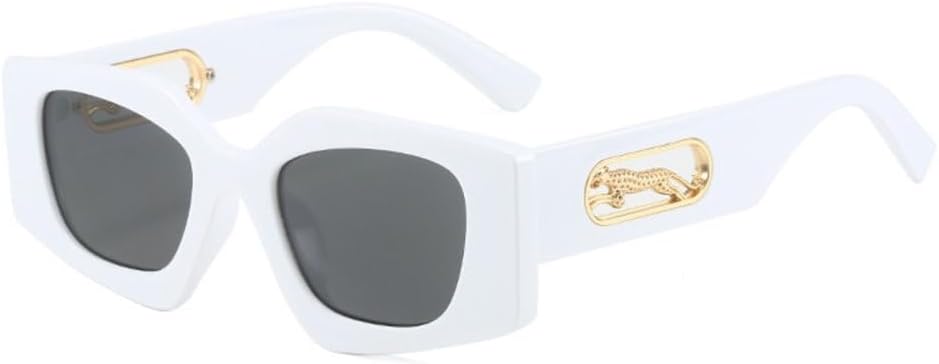 

Солнцезащитные очки MUTYNE «Кошачий глаз» для женщин и мужчин, квадратные линзы с градиентом, поликарбонатная оправа, леопардовый принт, защита от ультрафиолета UV400, White