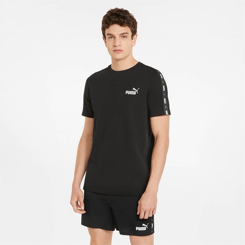 

Мужская футболка Essentials+ с лентой Puma, черный
