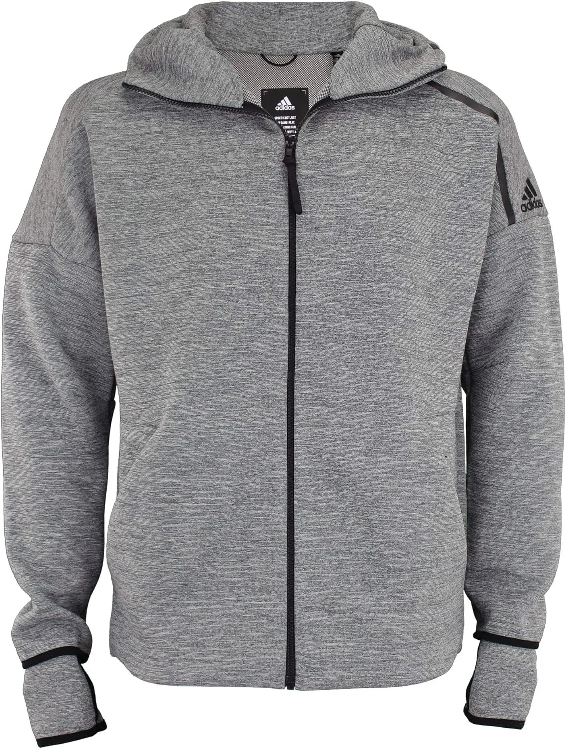 Толстовка Adidas Men's ZNE Fast Release, серый — фото 3