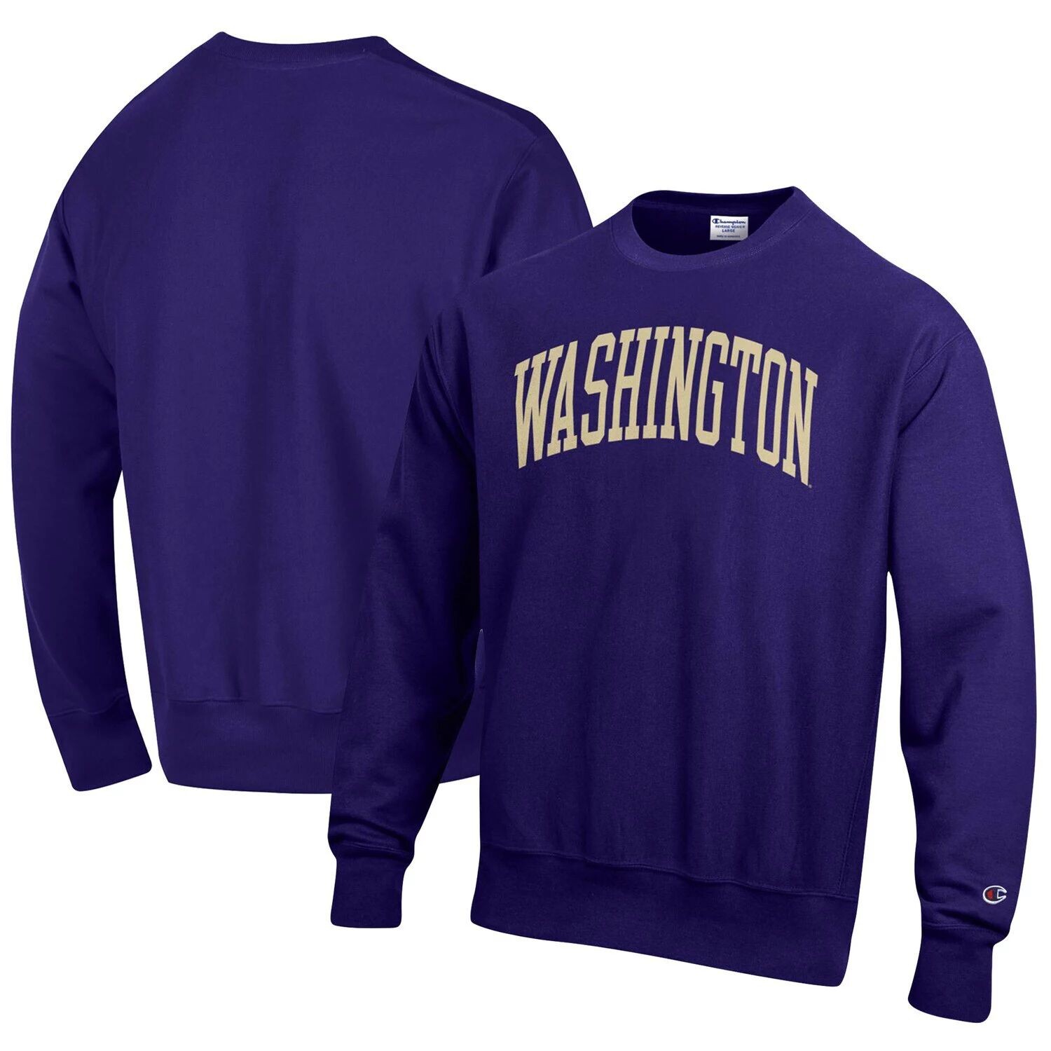 

Мужской фиолетовый пуловер Washington Huskies Arch обратного плетения свитшот Champion