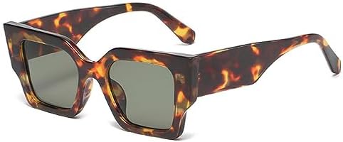 

Ретро-солнцезащитные очки неправильной формы для женщин, белые, с защитой от УФ-излучения UV400; мужские солнцезащитные очки с многоугольным леопардовым принтом MTZJH, Leopard Dark Green