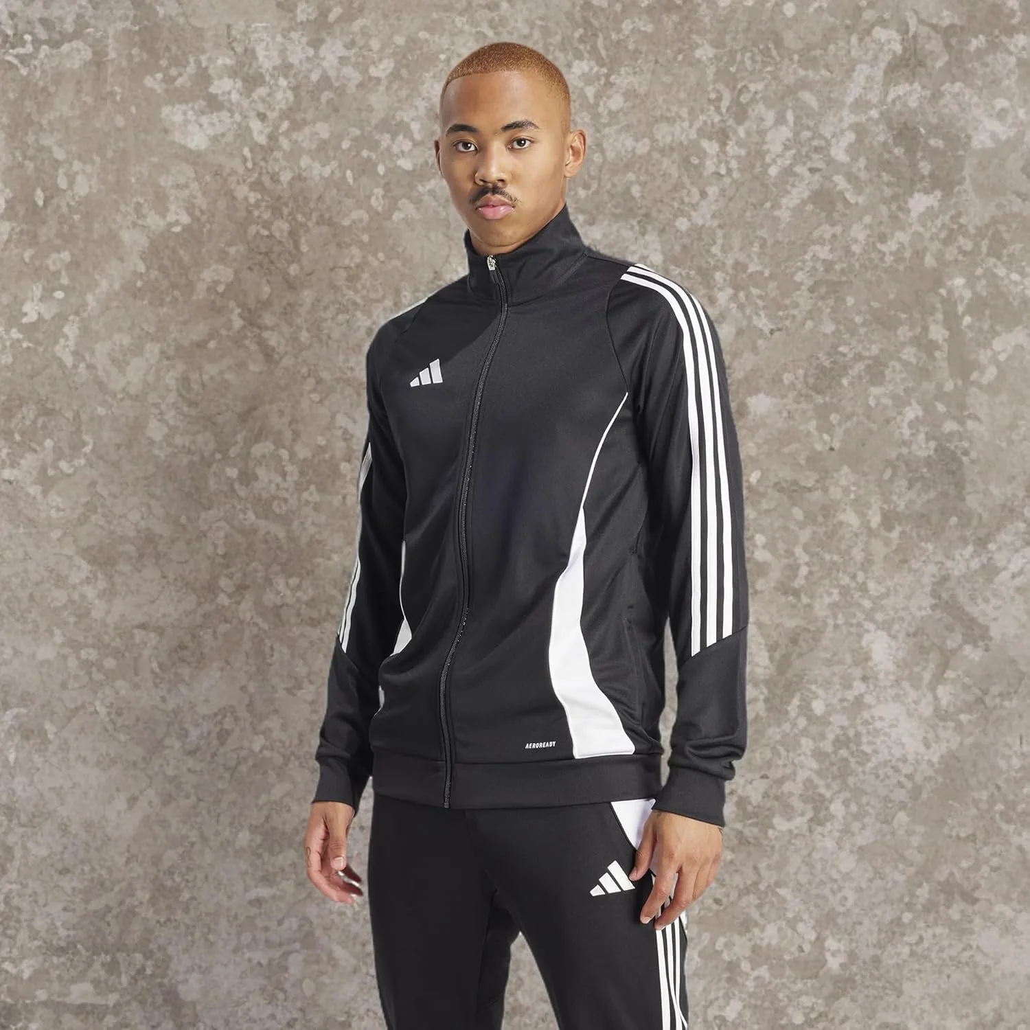Мужская тренировочная куртка Adidas Tiro 24, черно-белый — фото 4