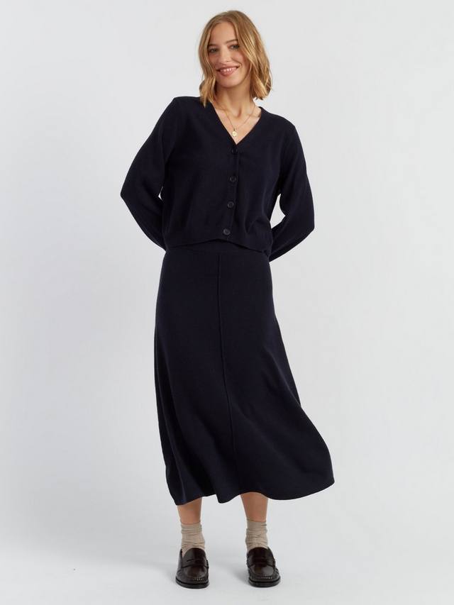 

Риб-трикотажная миди-юбка из шерсти Chinti & Parker, Navy