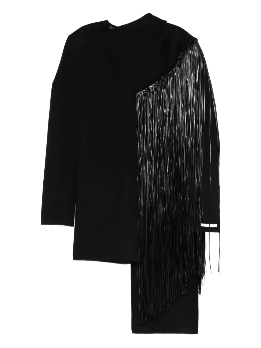 

Платье с панельным дизайном и бахромой SPORTMAX, черный