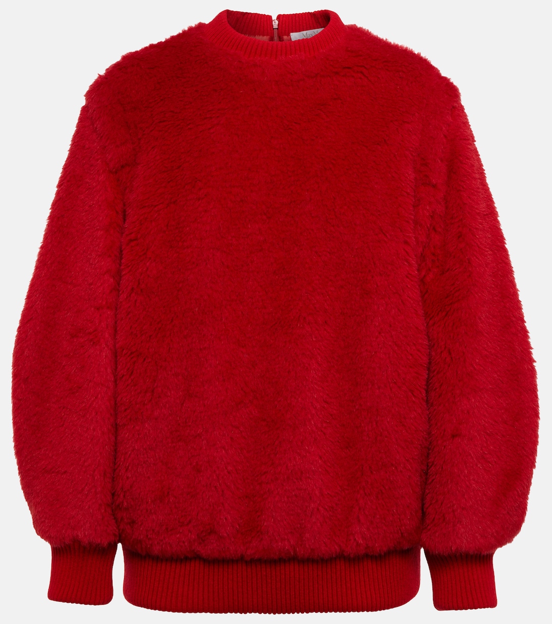 

Толстовка-тедди из смесовой шерсти карминового цвета Max Mara, Rosso