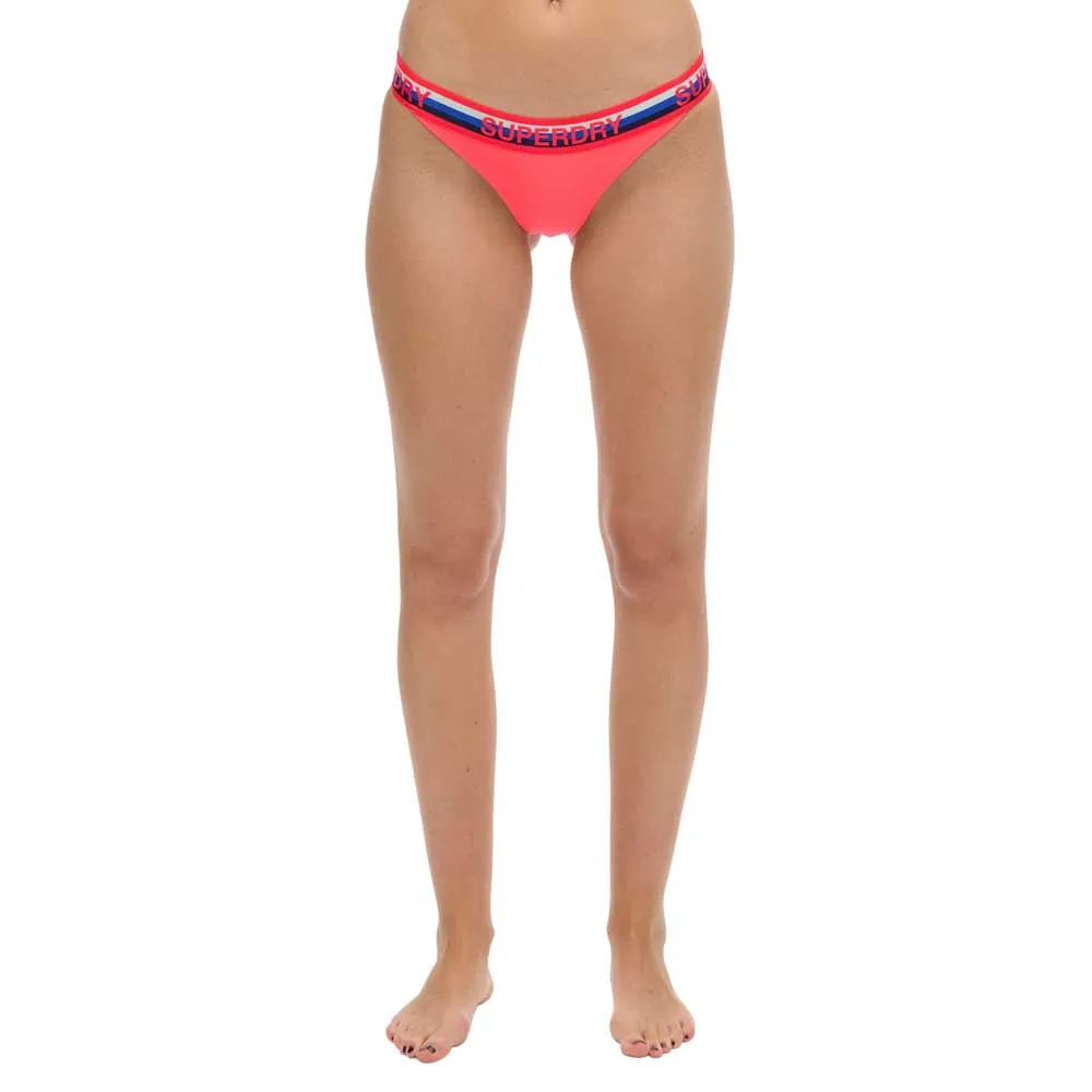 

Топ бикини Superdry Classic Stripe, розовый