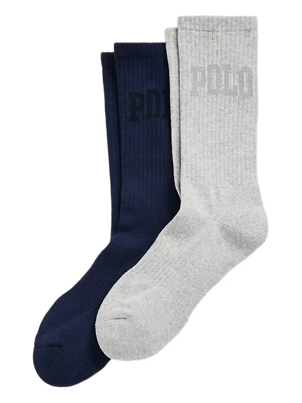 

Носки в рубчик с логотипом (упаковка из двух пар) POLO RALPH LAUREN, серый