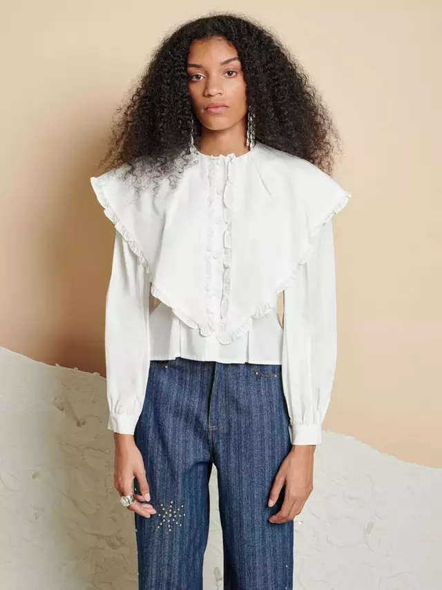 

Блуза GHOSPELL Drew Oversized Collar, белый