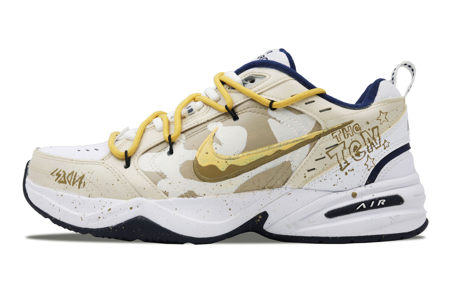 

Кроссовки Nike Air Monarch 4 Chunky Sneakers Unisex Low-top White/Beige, светло-желтый