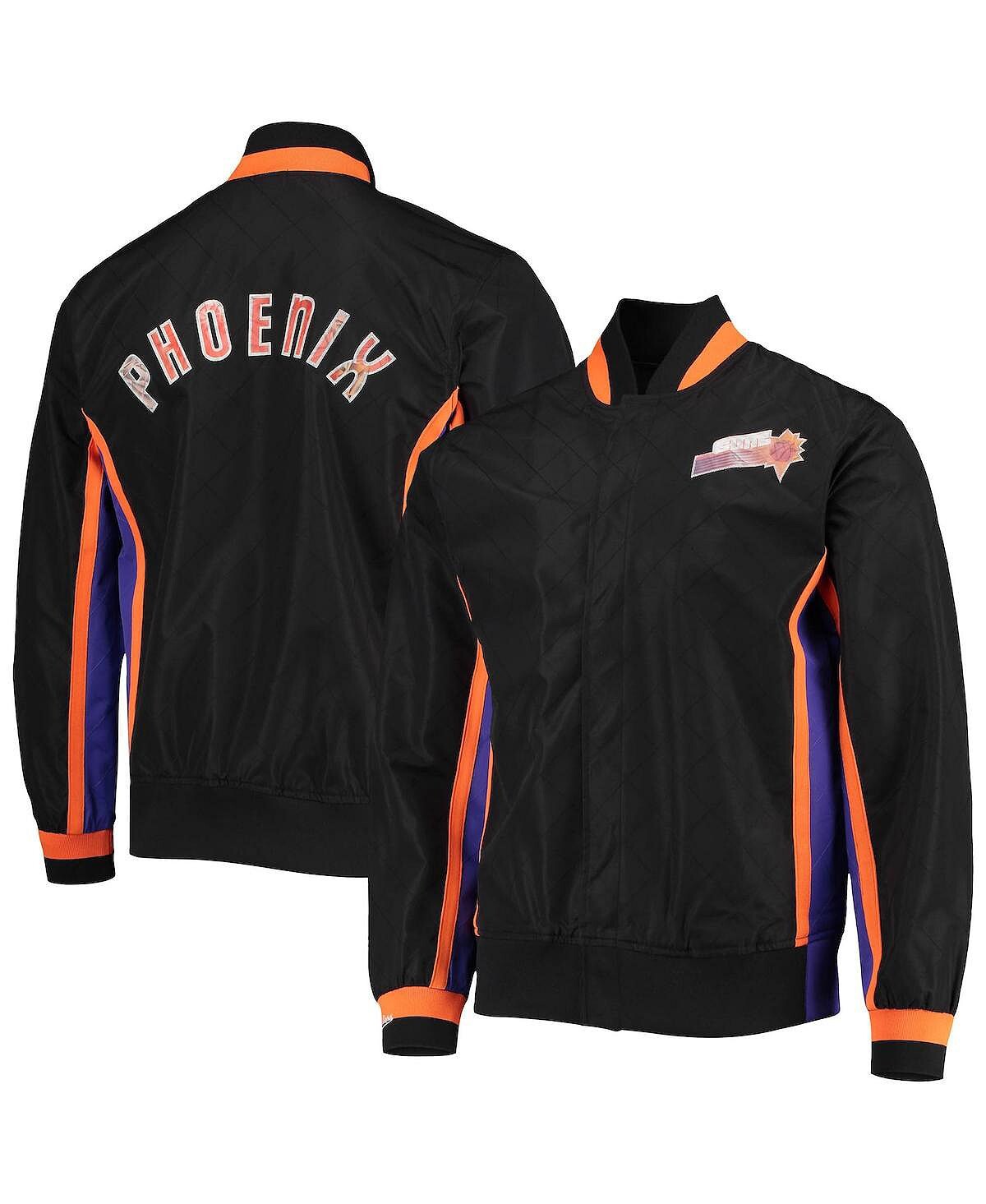 

Мужская куртка Phoenix Suns Black Hardwood Classics, 75th Anniversary, аутентичная разминочная куртка на кнопках Mitchell & Ness, Черный, Мужская куртка Phoenix Suns Black Hardwood Classics, 75th Anniversary, аутентичная разминочная куртка на кнопках Mitc